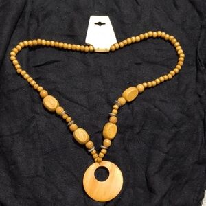 Elegant Wooden Beaded Necklace